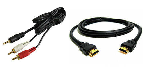 HDMI и композитный кабели 